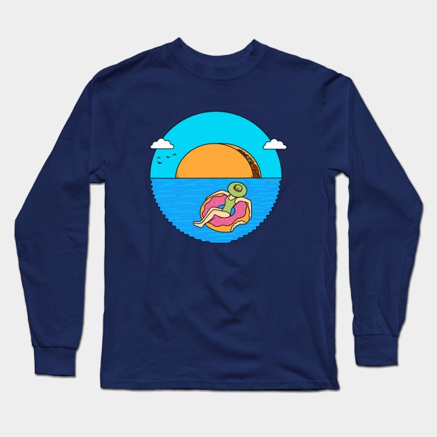 Taco Landscape Long Sleeve T-Shirt by coffeeman